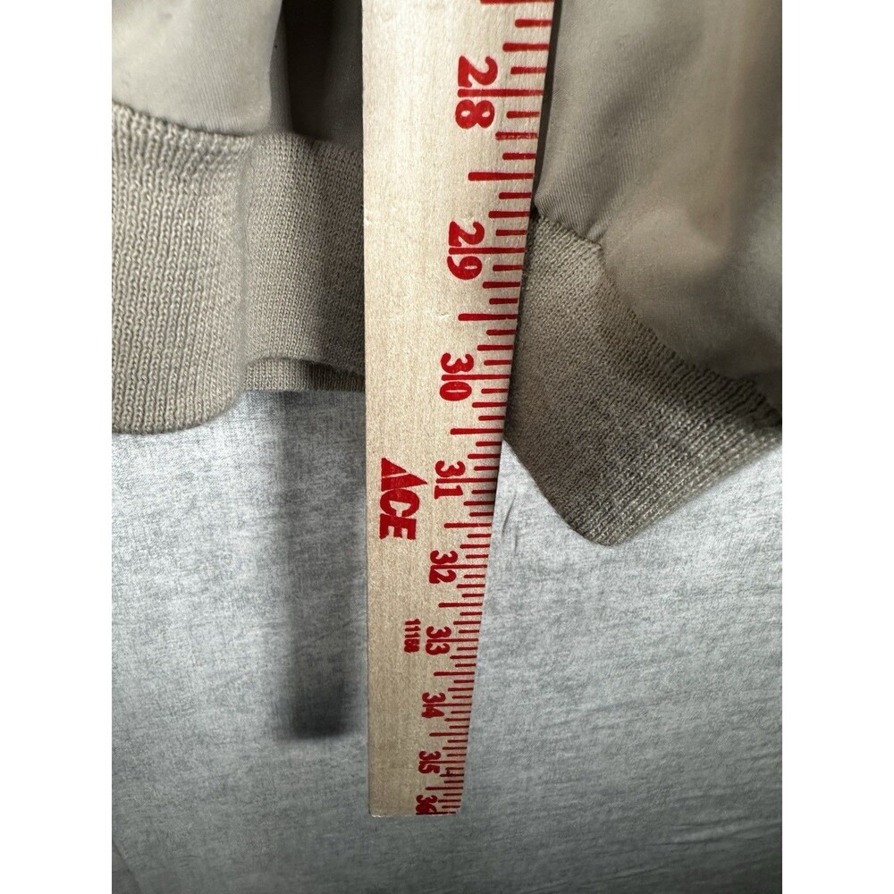 North End Khaki Golf Jacket Pullover Windbreaker Mens Size L V Neck Long Sleeve - Picture 6 of 6